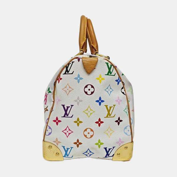 SPEEDY 30 Monogram Coated Canvas White
