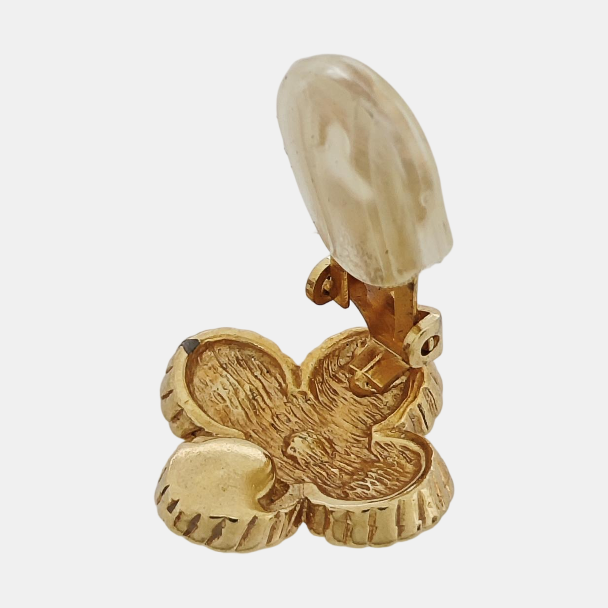 Metal Gold Clip On Earrings