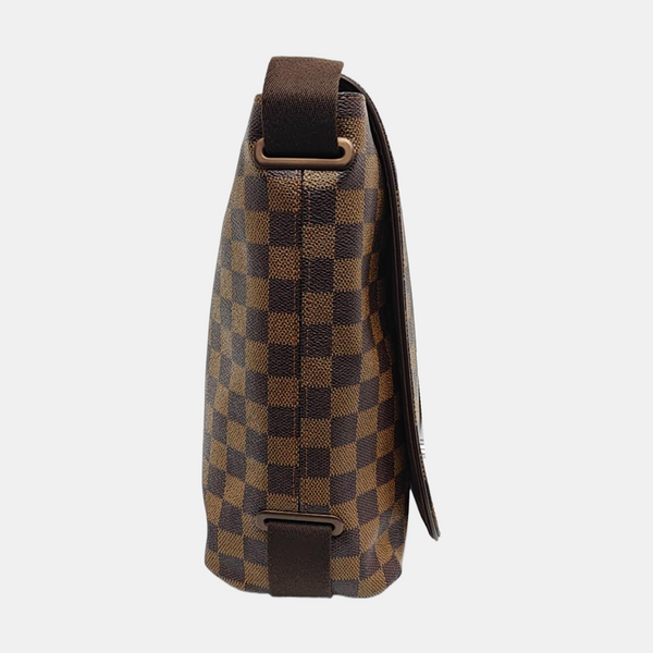 BROOKLYN MM Damier Ebene Coated Canvas Brown