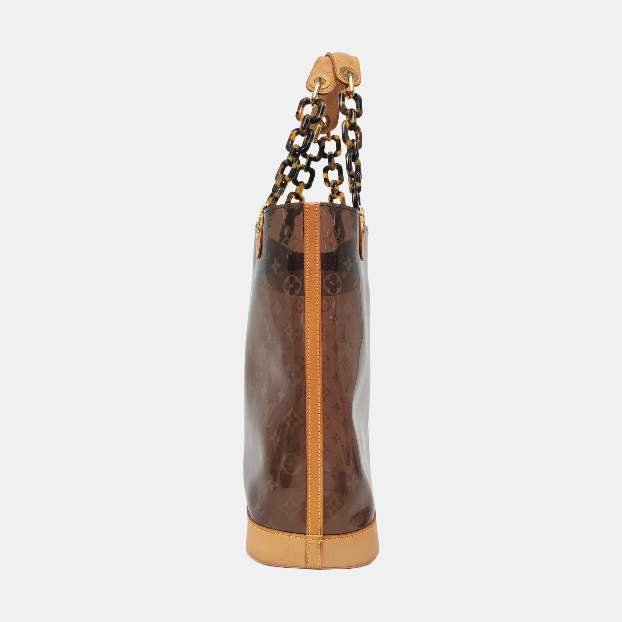 SAC AMBRE Monogram Plastic Brown