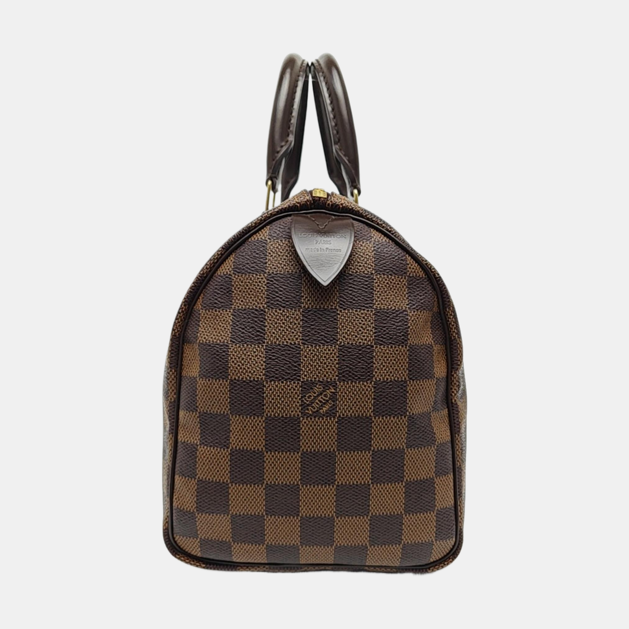 SPEEDY 25 Damier Ebene Coated Canvas Brown