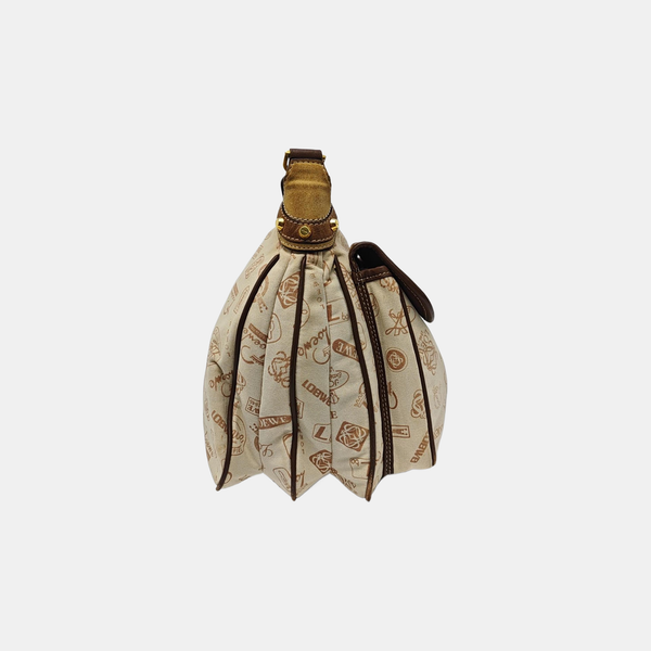 Monogram Canvas Shoulder Bag Beige