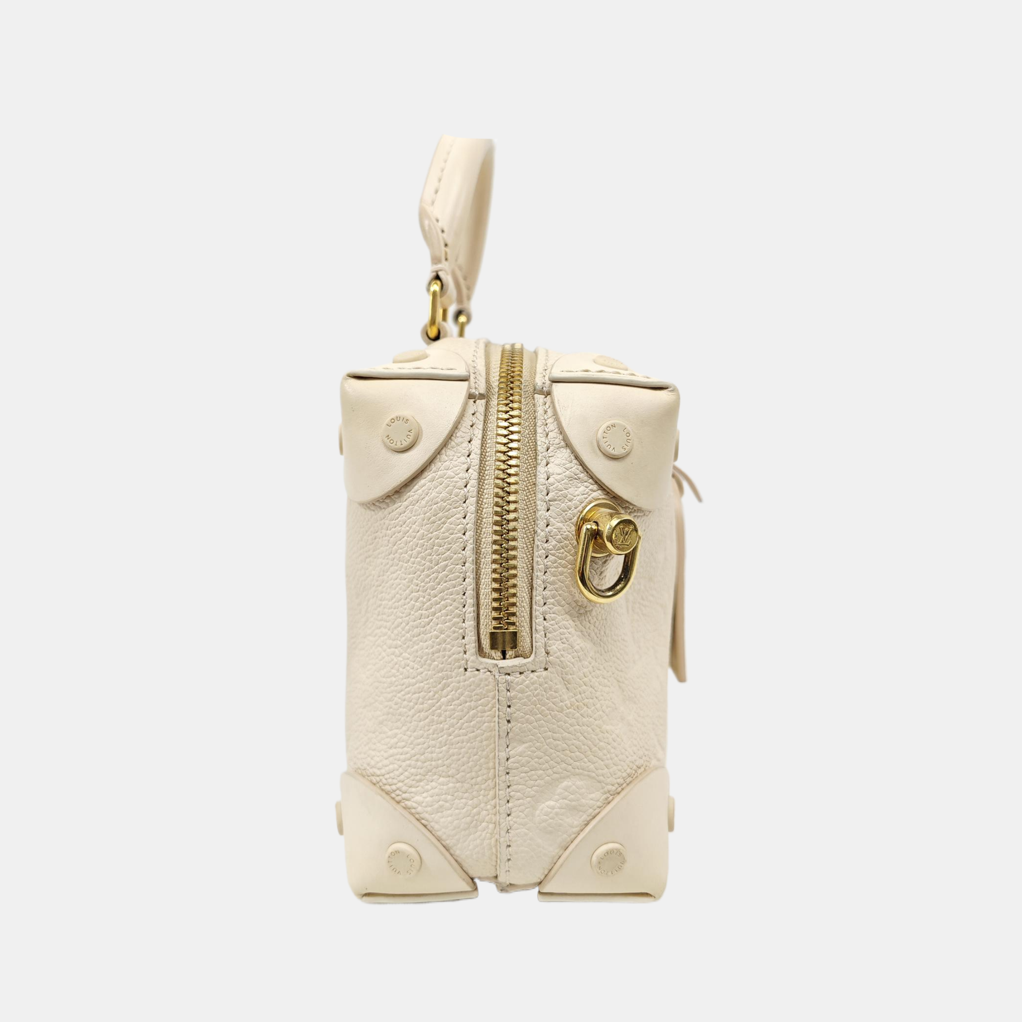PETITE MALLE Monogram Calfskin Beige