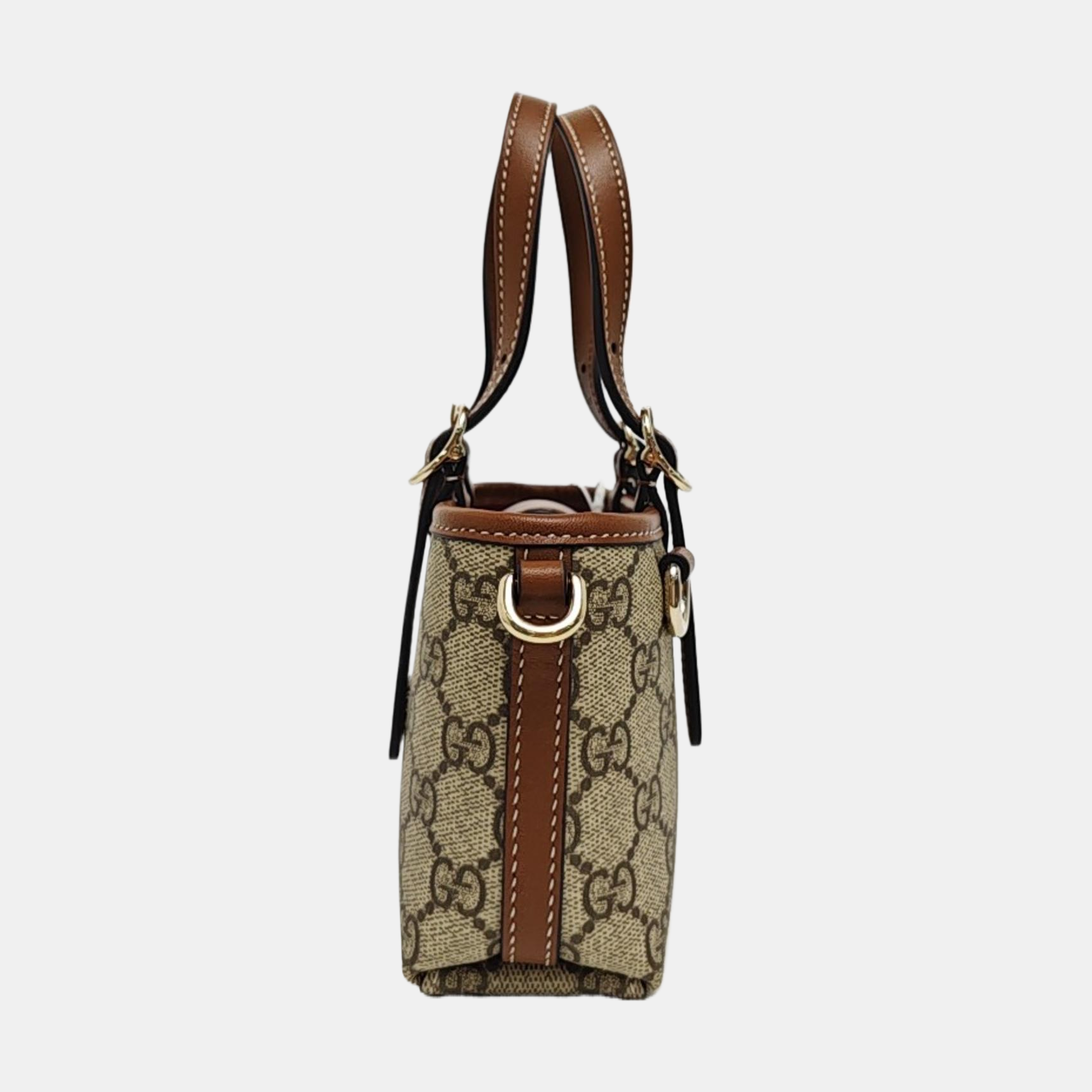 Monogram Coated Canvas Shoulder Bag Beige