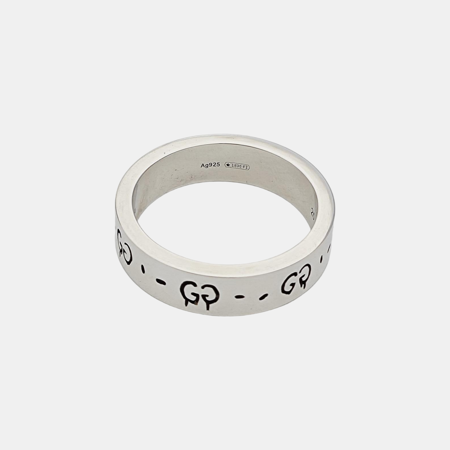 Ghost 925 Sterling Silver Ring EU 64