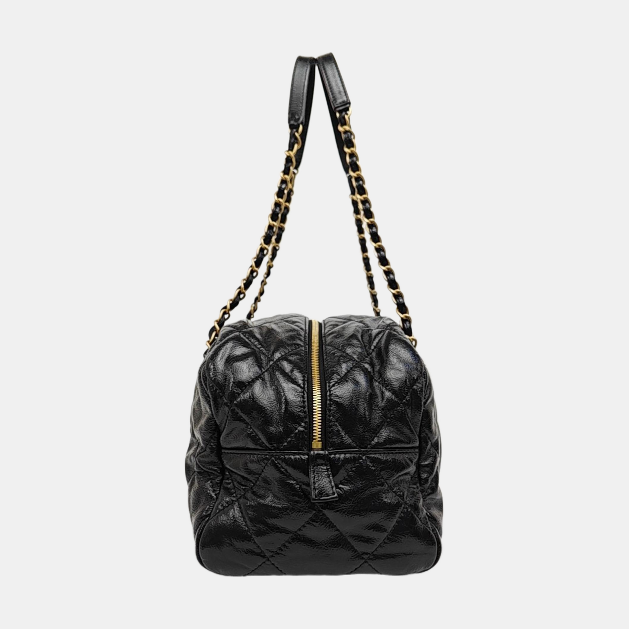 Quilted Calfskin Shoulder Bag Black
