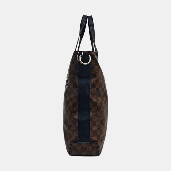 Damier Ebene Coated Canvas Tote Bag Brown