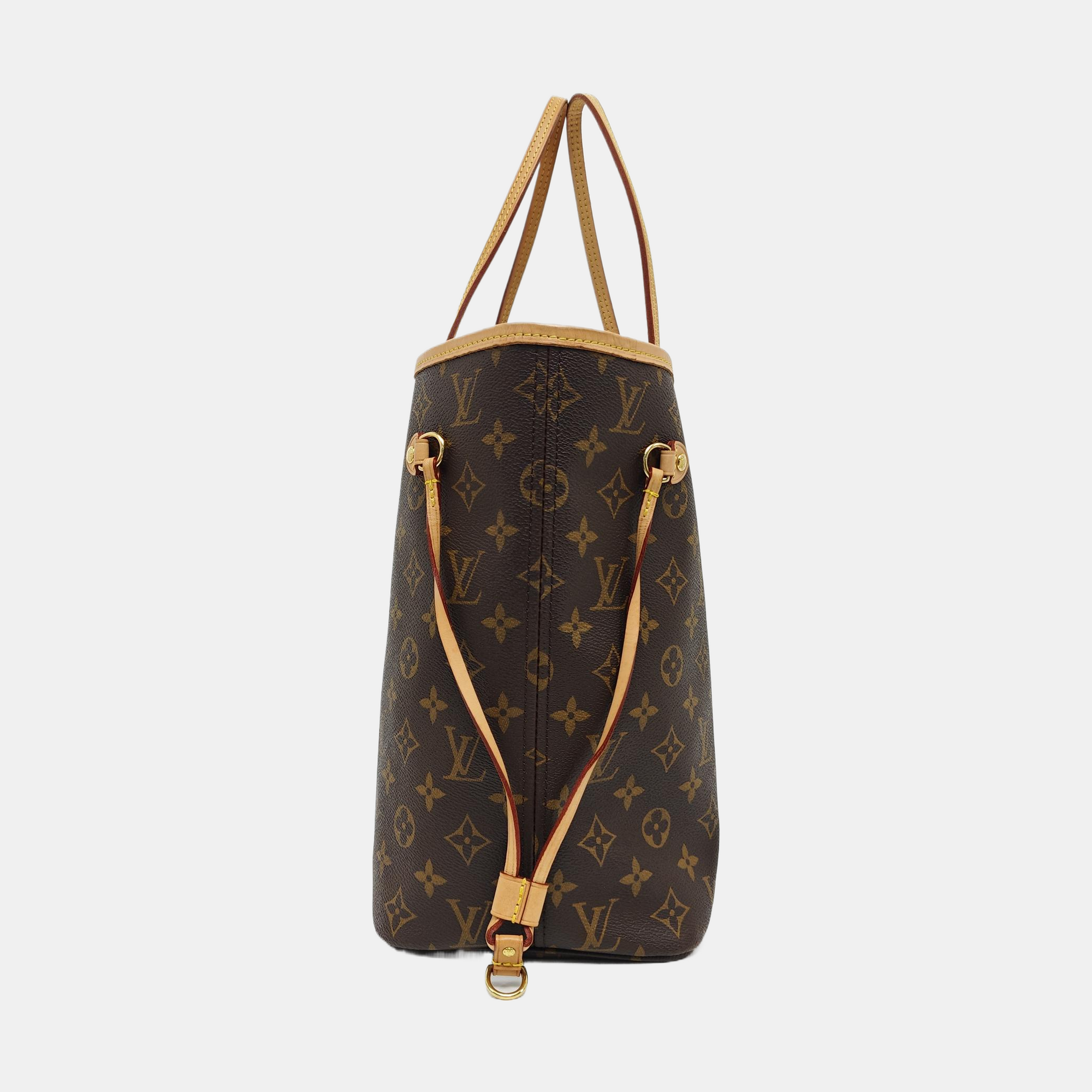 NEVERFULL MM Monogram Coated Canvas Brown