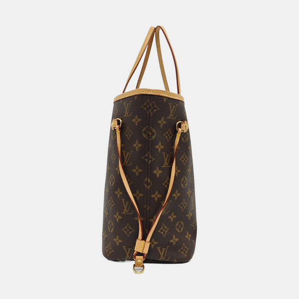 NEVERFULL MM Monogram Coated Canvas Brown
