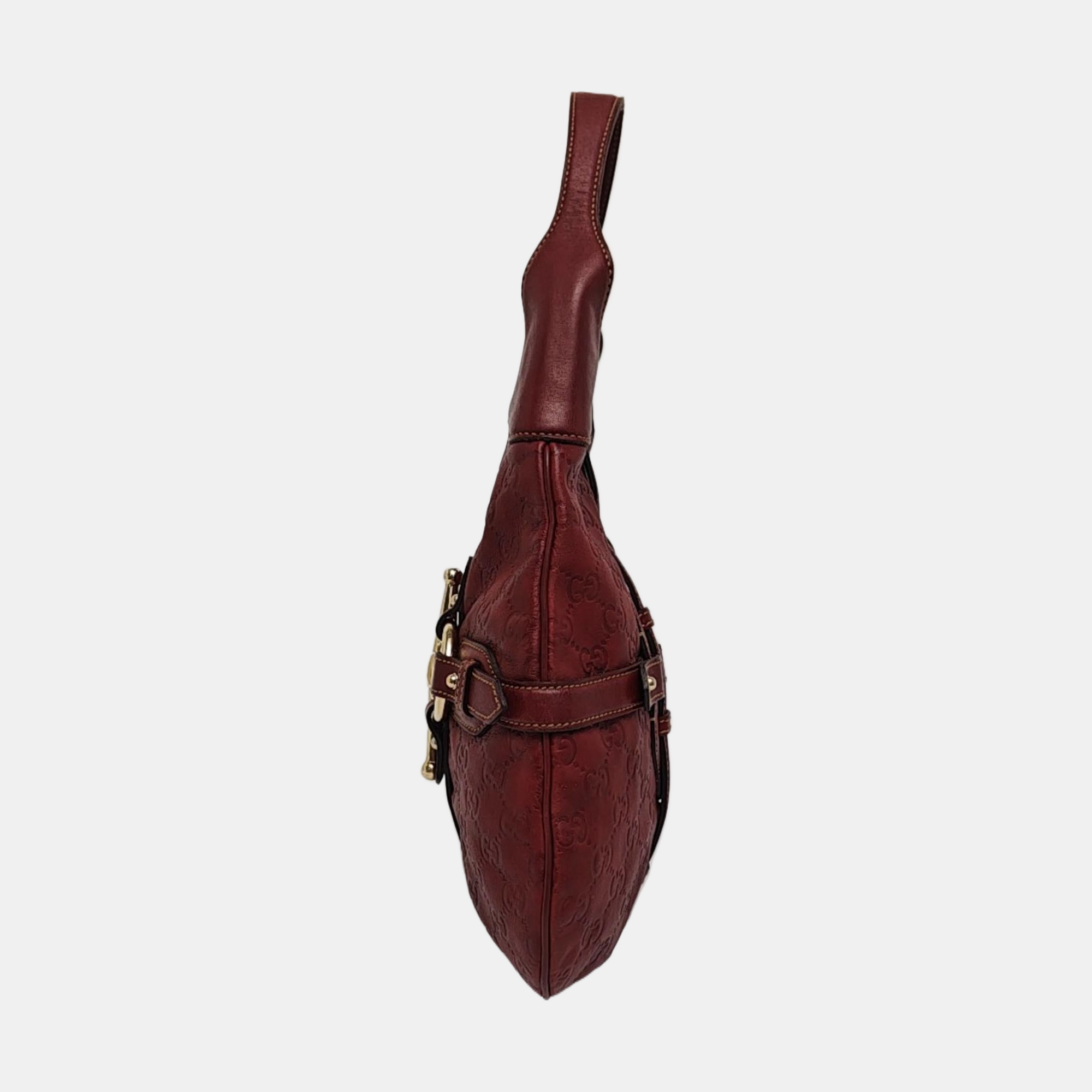 Monogram Calfskin Shoulder Bag Red