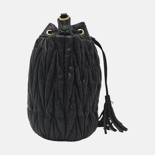 Matelassé Quilted Lambskin Black