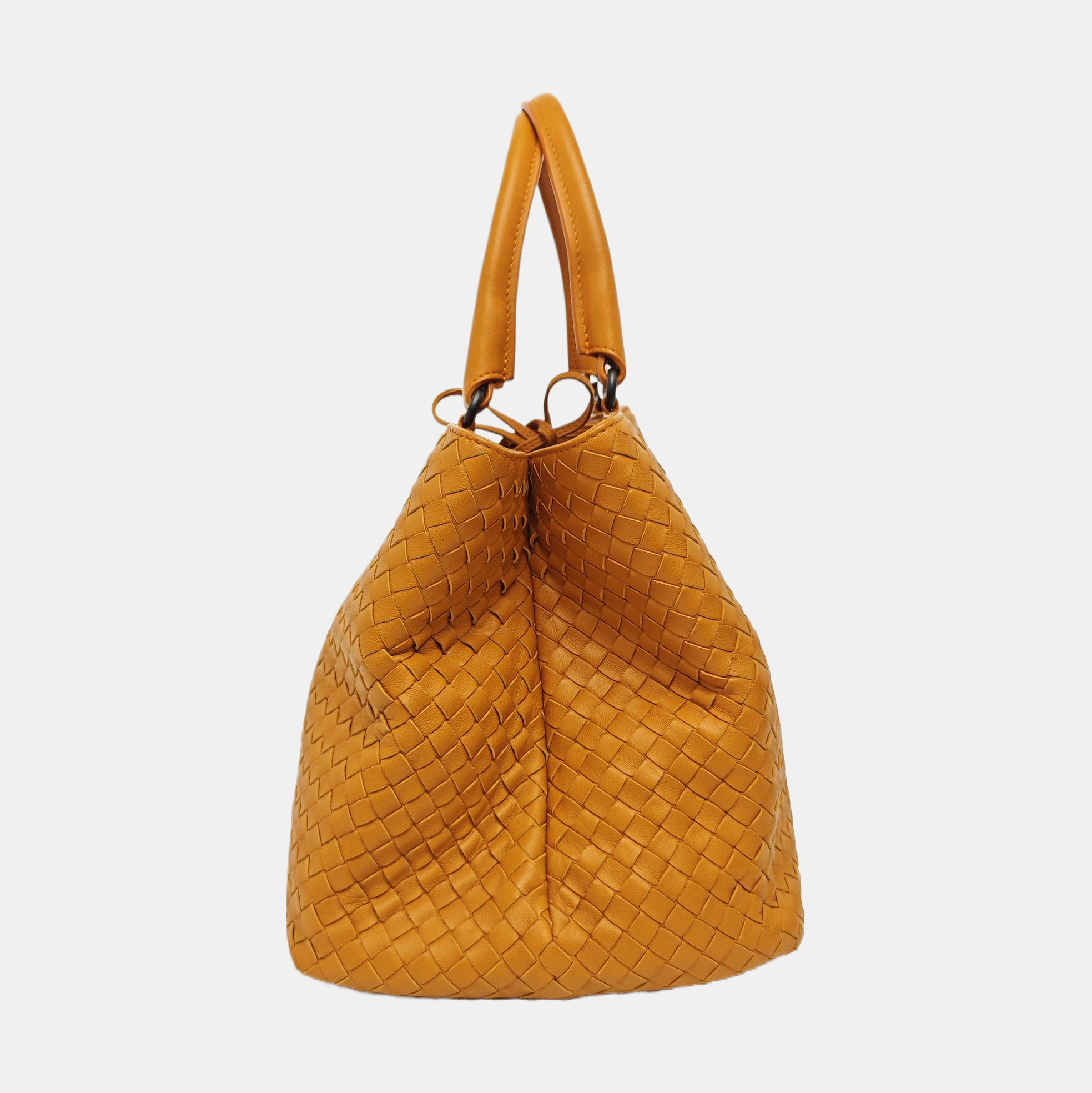 Lambskin Top Handle Bag Orange