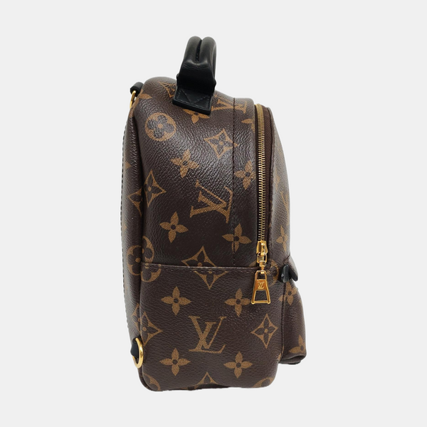 PALM SPRINGS Mini Monogram Coated Canvas Brown