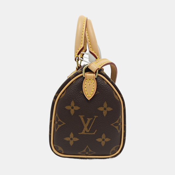SPEEDY Nano Monogram Coated Canvas Brown