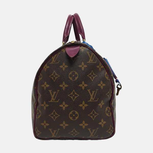 SPEEDY 30 Monogram Coated Canvas Brown