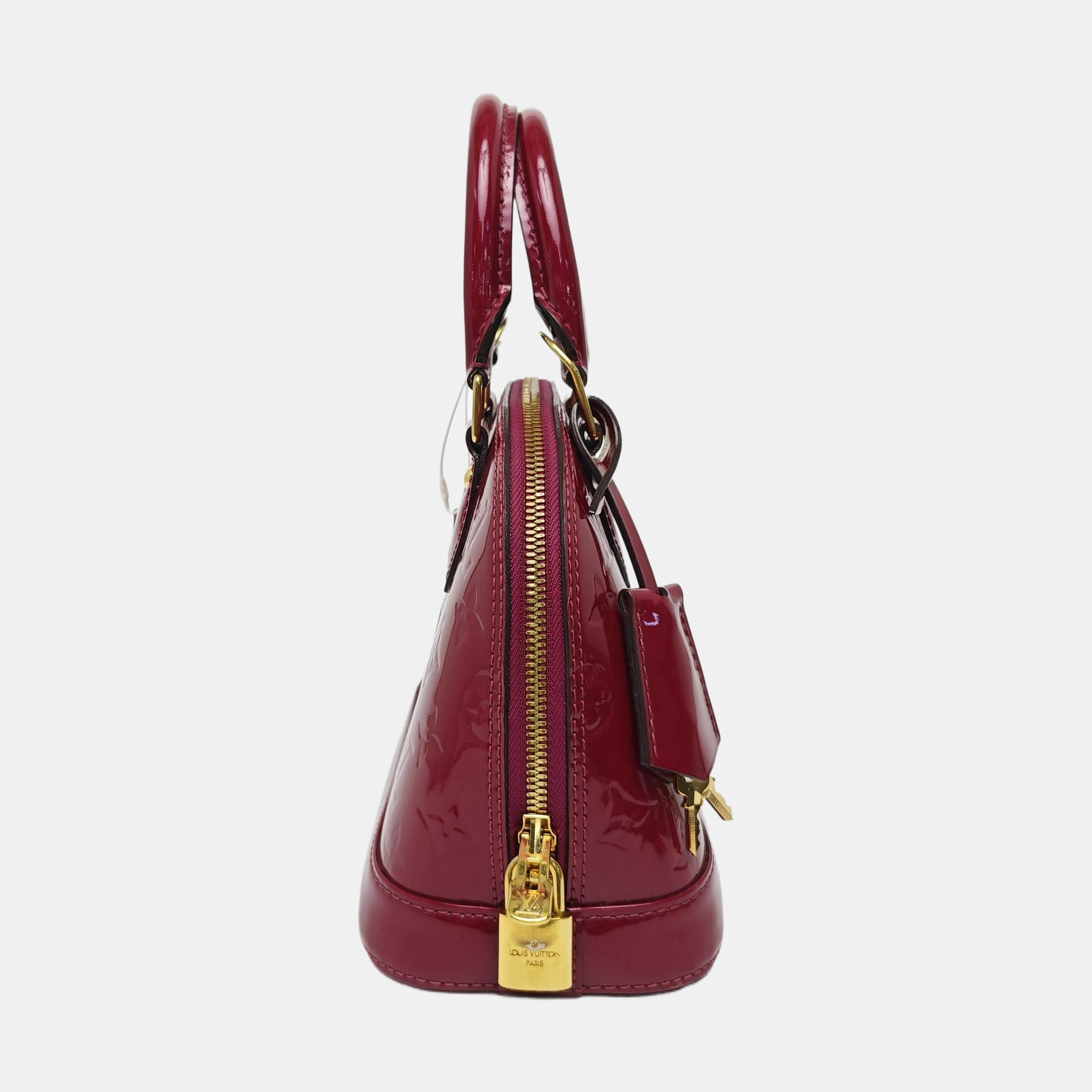 ALMA BB Monogram Patent Leather Red