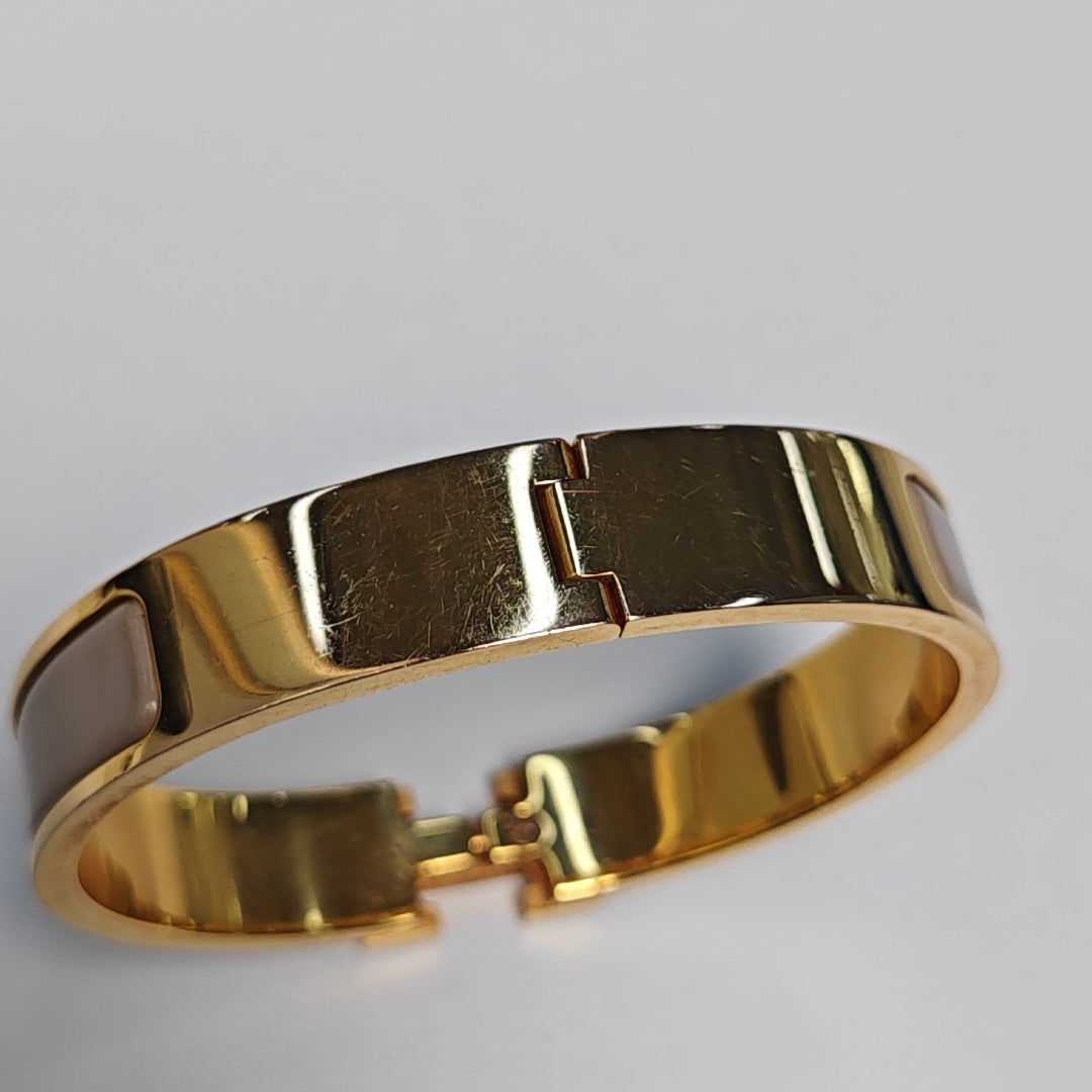 Clic H Metal Gold Bangle