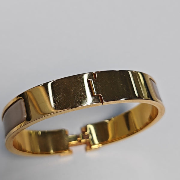 Clic H Metal Gold Bangle