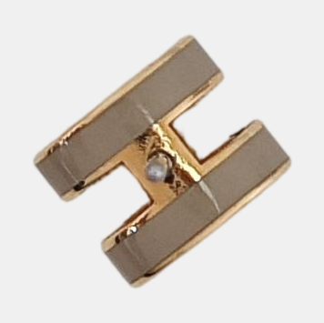 Pop H Metal Rose Gold Stud Earrings