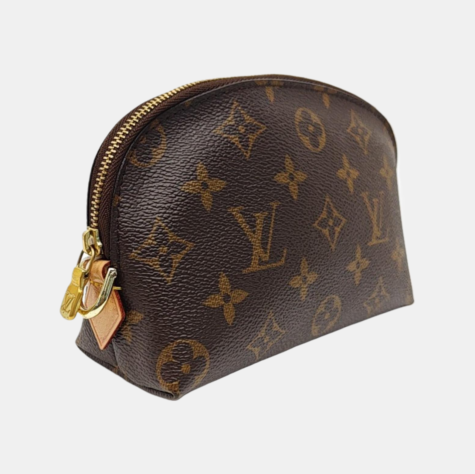 COSMETIC PM Monogram Coated Canvas Brown
