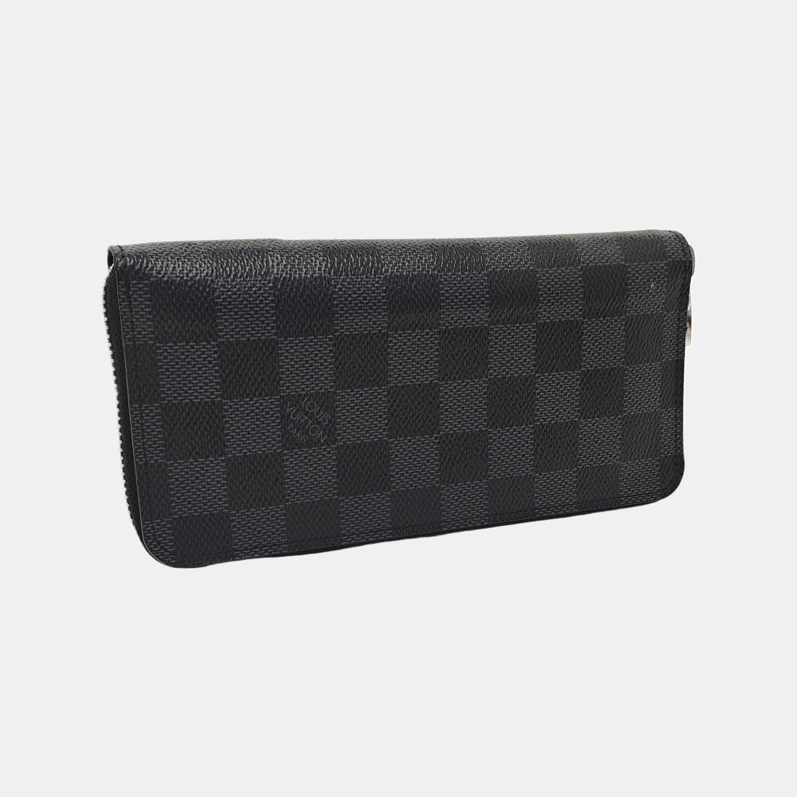 ZIPPY Damier Graphite Coated Canvas Gray