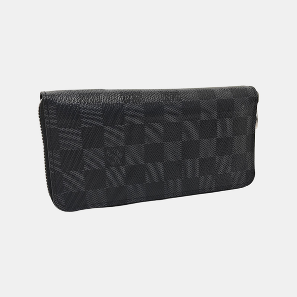 ZIPPY Damier Graphite Coated Canvas Gray