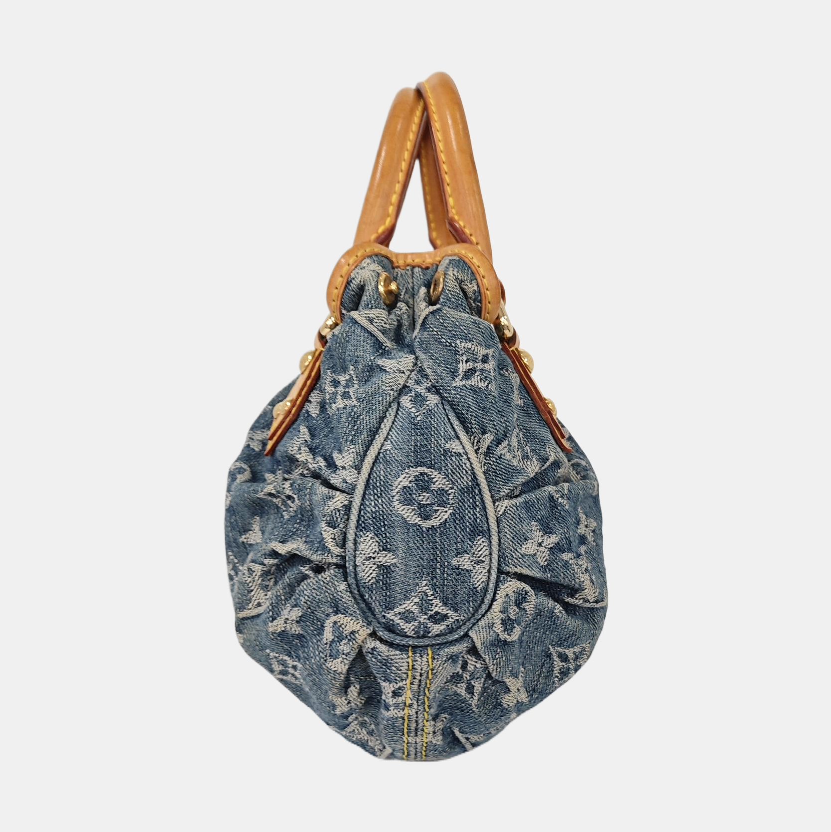 PLEATY Monogram Denim Blue