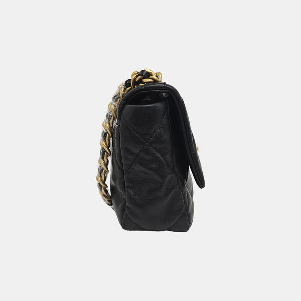 CHANEL 19 Small Quilted Lambskin Black