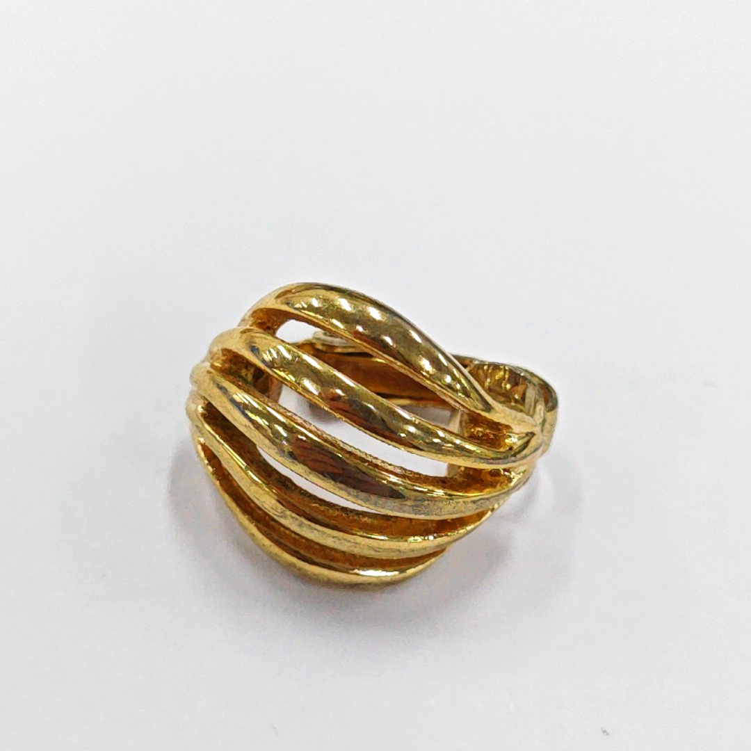 Metal Gold Clip On Earrings