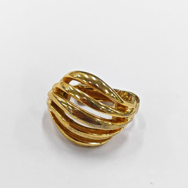 Metal Gold Clip On Earrings