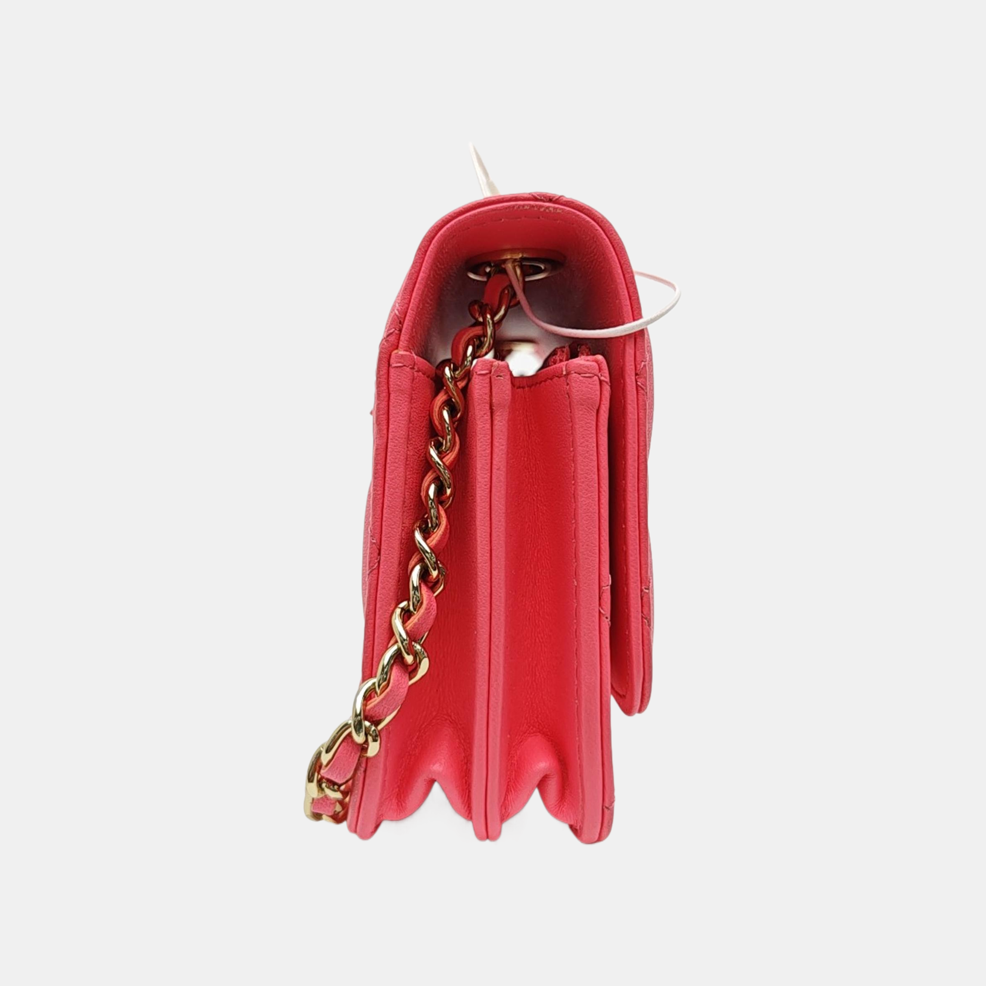 Quilted Lambskin Shoulder Bag Red