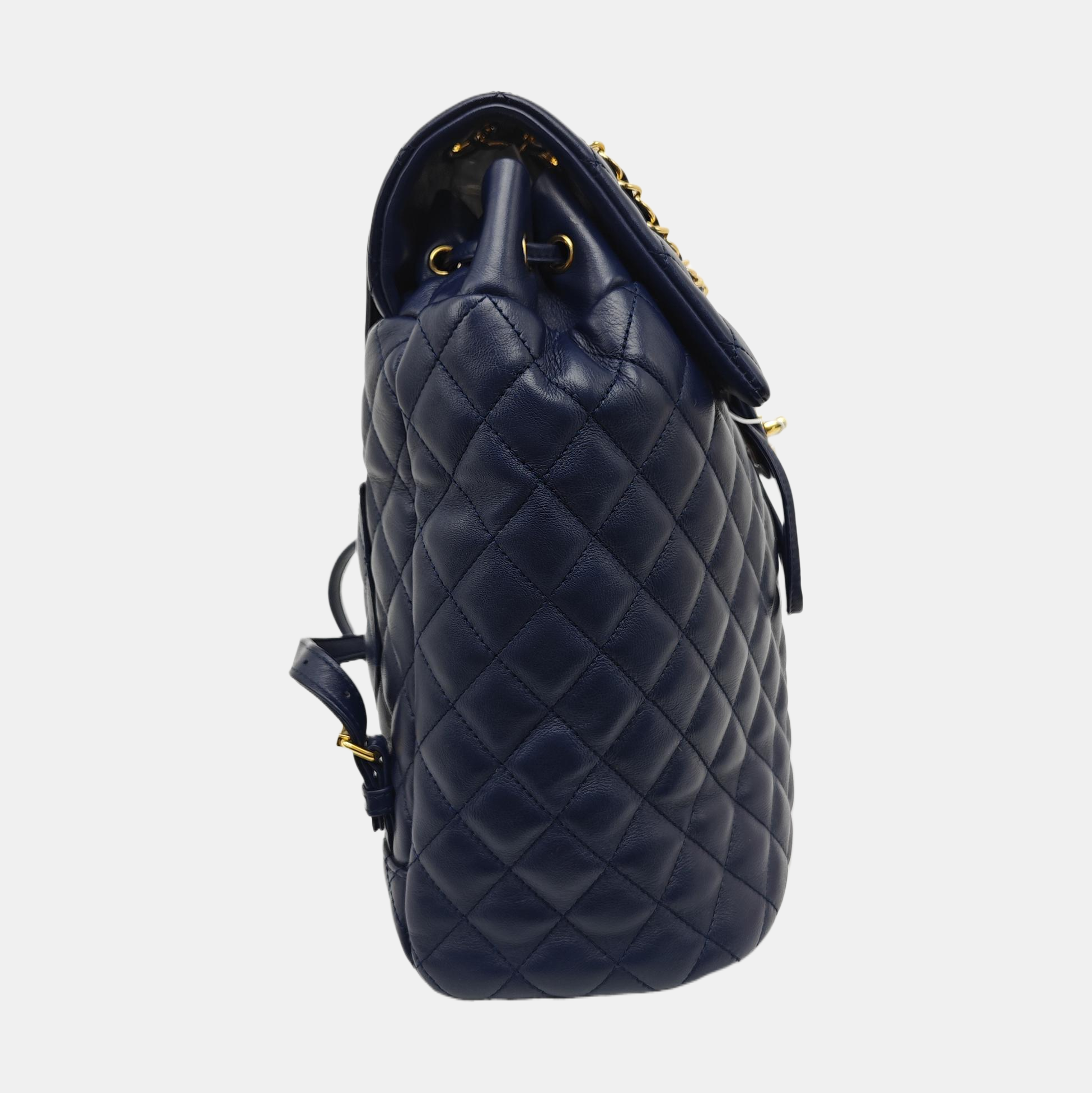 URBAN SPIRIT Large Quilted Lambskin Blue