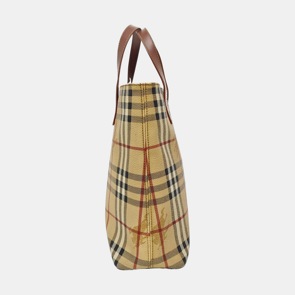 Coated Canvas Tote Bag Beige