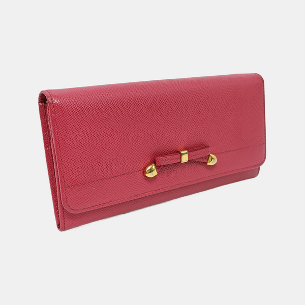 Saffiano Calfskin Wallet Red