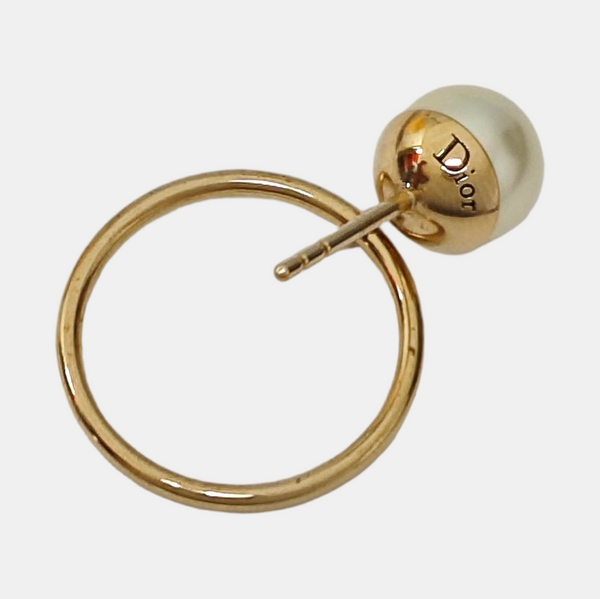 Dior Tribales Metal White Stud Earrings