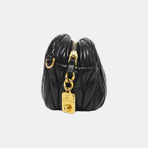 Matelassé Quilted Lambskin Black