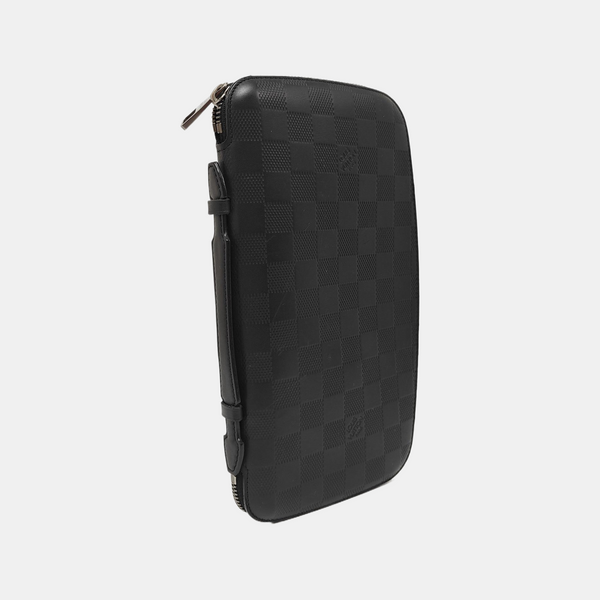 ATOLL Damier Graphite Calfskin Black
