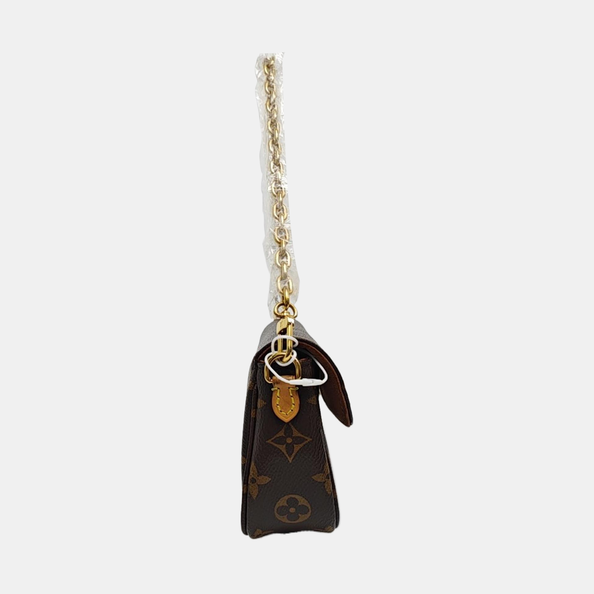 IVY Monogram Coated Canvas Brown
