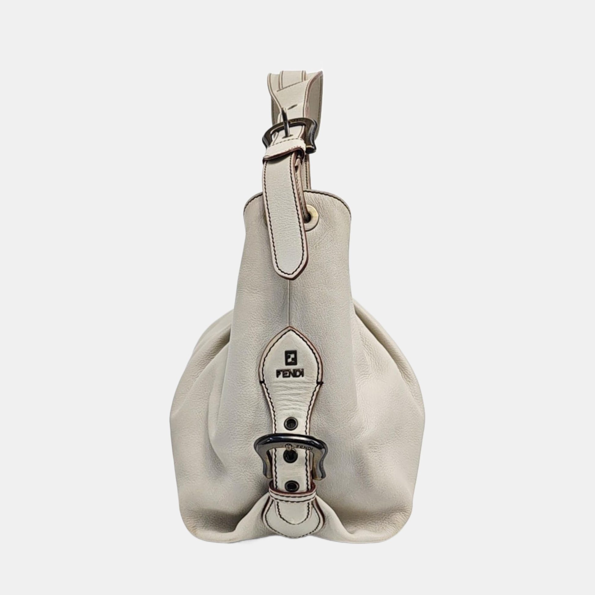 Calfskin Top Handle Bag White