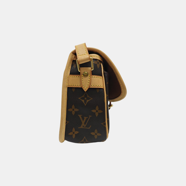 SOLOGNE PM Monogram Coated Canvas Brown