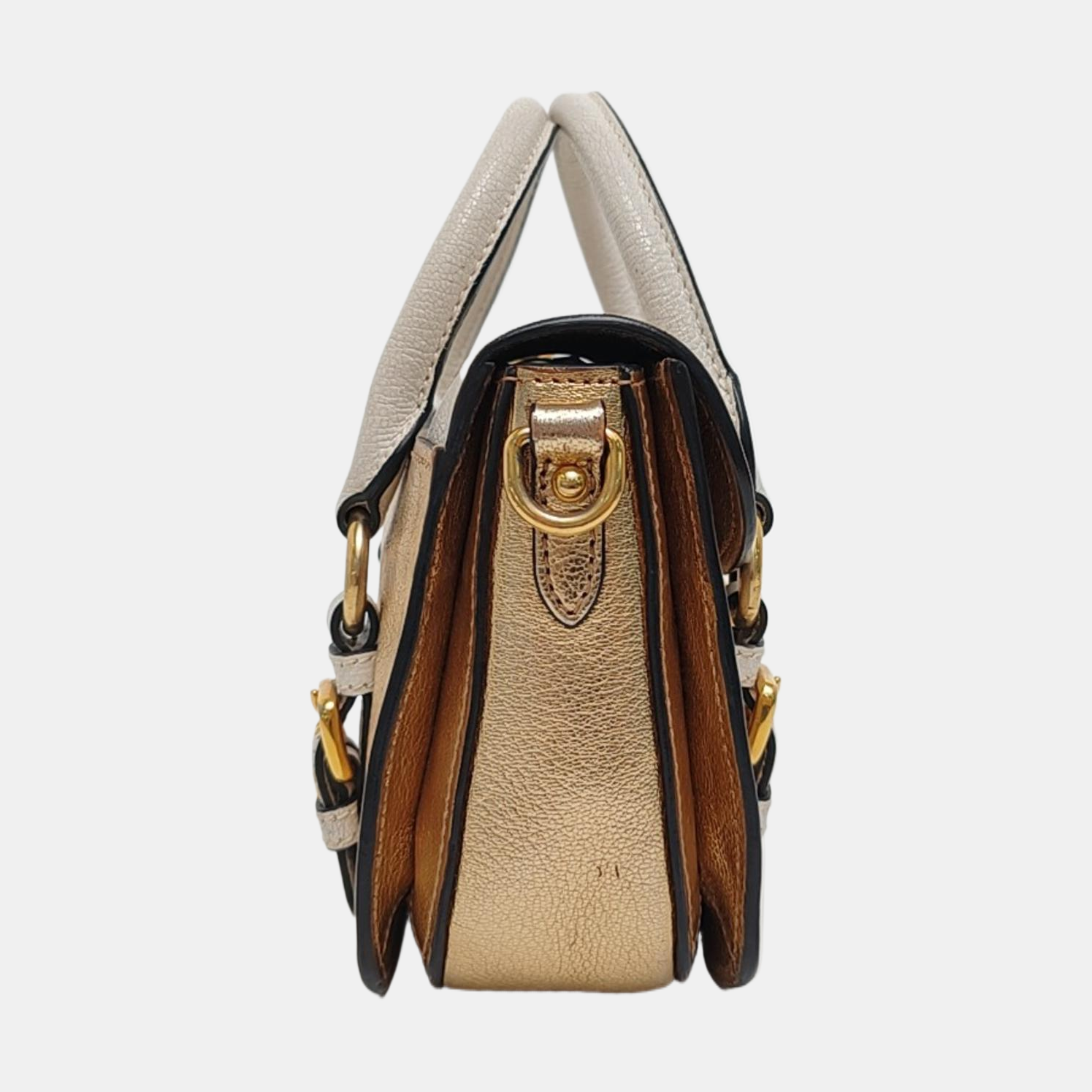 Calfskin Shoulder Bag Gold