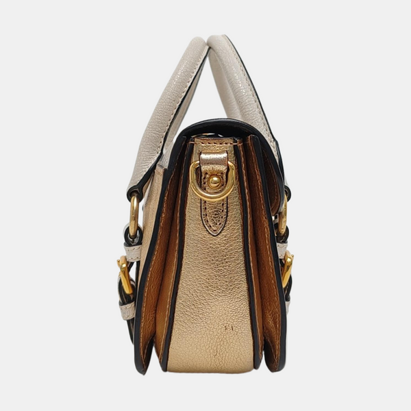 Calfskin Shoulder Bag Gold