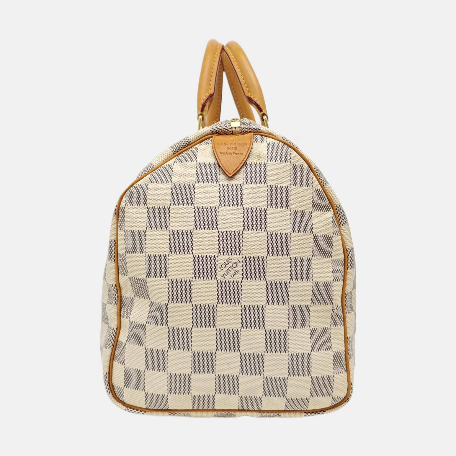 SPEEDY 30 Damier Azur Coated Canvas White