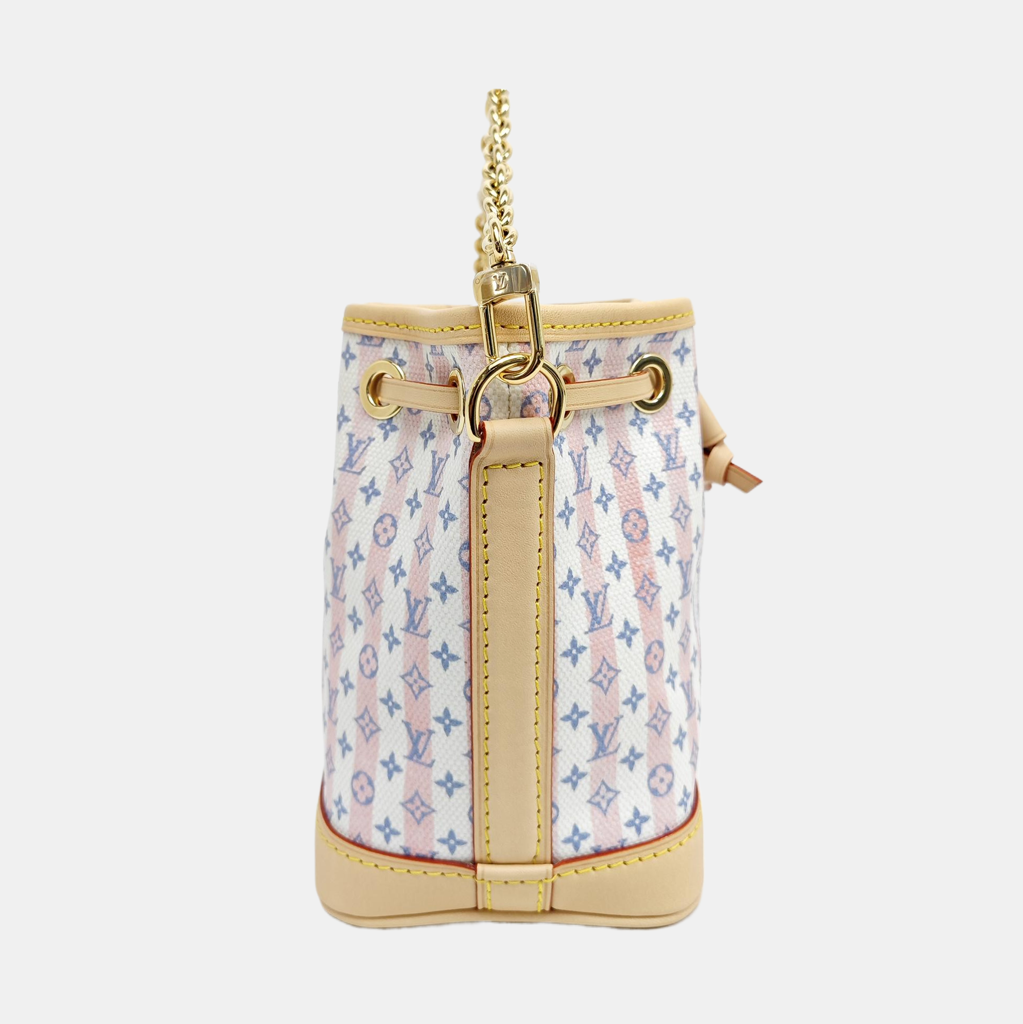 Monogram Coated Canvas Bucket Bag White