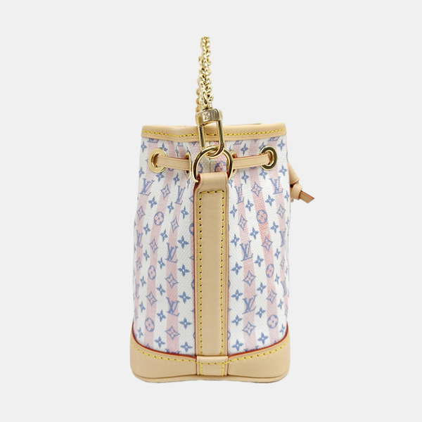 Monogram Coated Canvas Bucket Bag White
