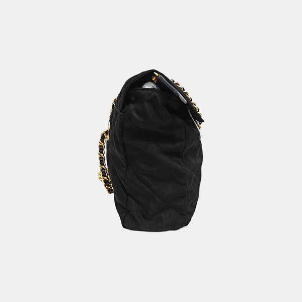 Nylon Quilted Nylon Black