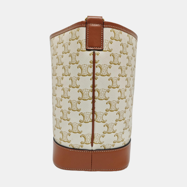 Authenticated pre-owned  TRIOMPHE CANVAS Small Coated Canvas Beige - Bucket Bag at Looply
