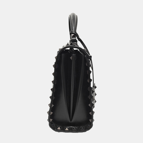 Rockstud Small Calfskin Black