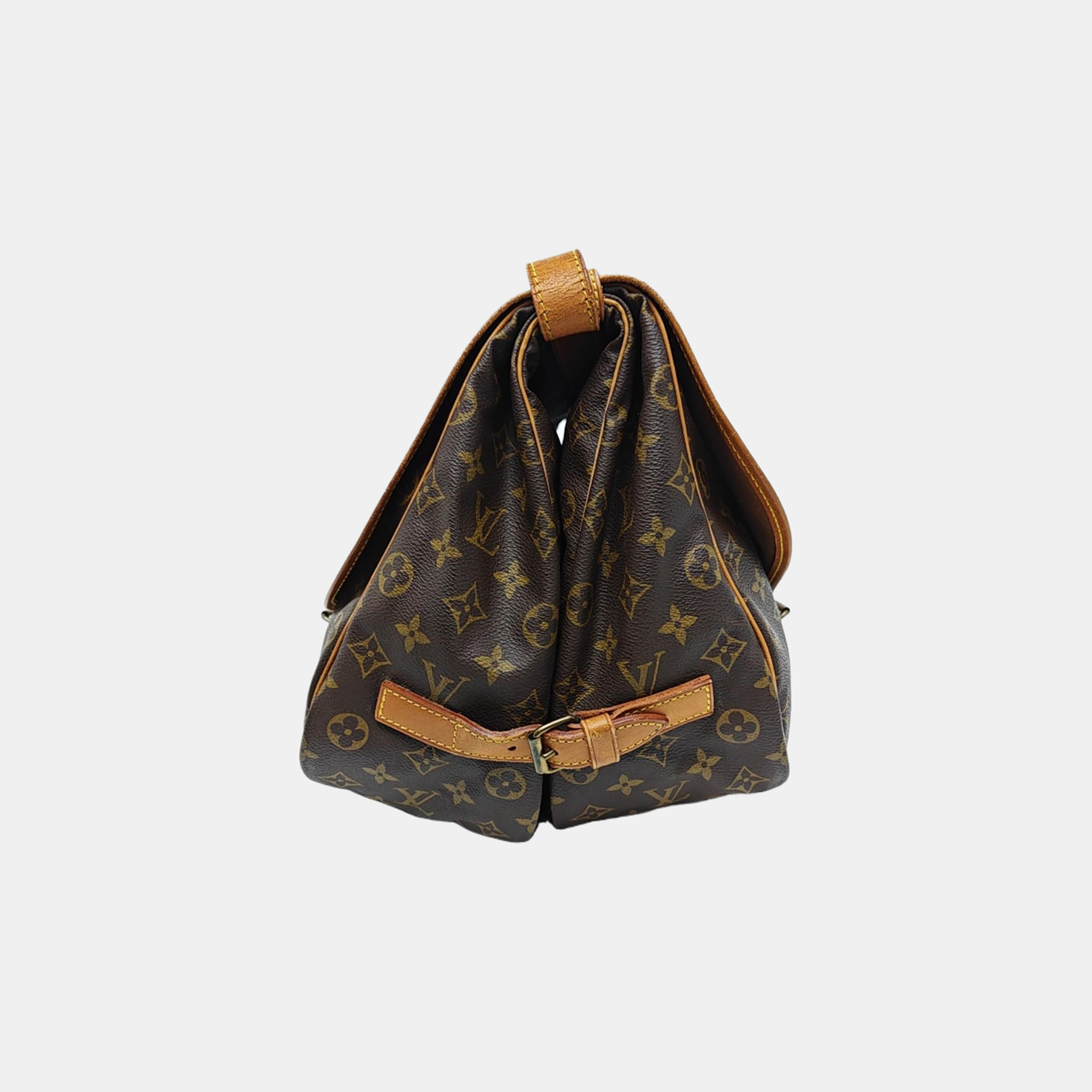 SAUMUR 35 Monogram Coated Canvas Brown