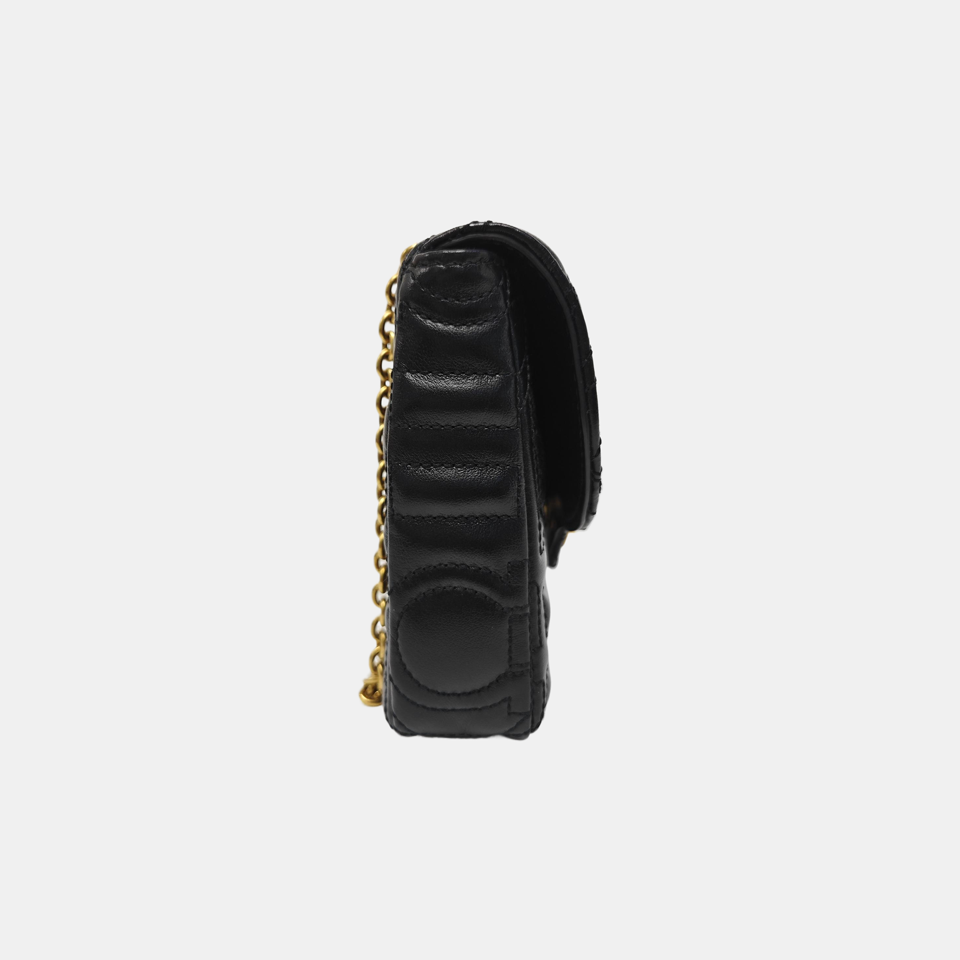 Gancini Quilted Calfskin Black